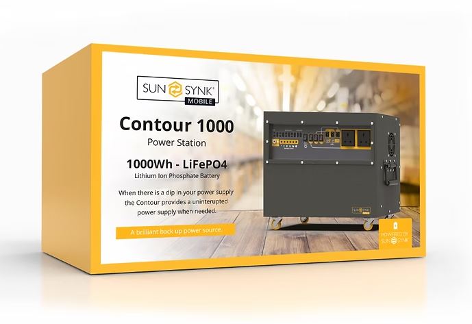 Sunsynk Contour 2000 (1.84 kWh) Mobiel Batterij systeem voor thuisgebruik of mobiele werkplaats. Laagspanning