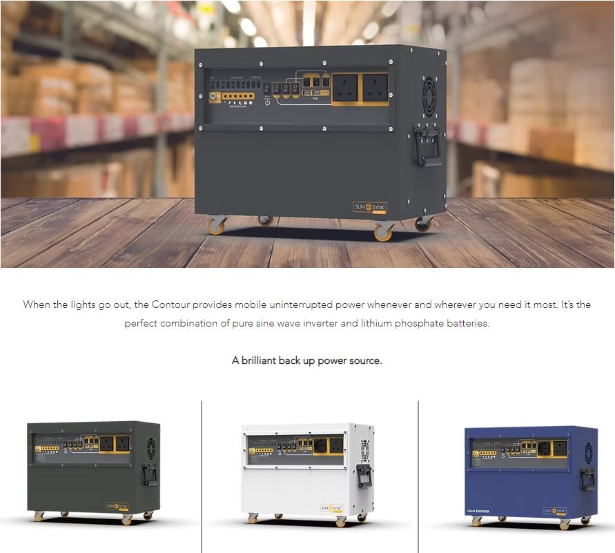 Sunsynk Contour 2000 (1.84 kWh) Mobiel Batterij systeem voor thuisgebruik of mobiele werkplaats. Laagspanning