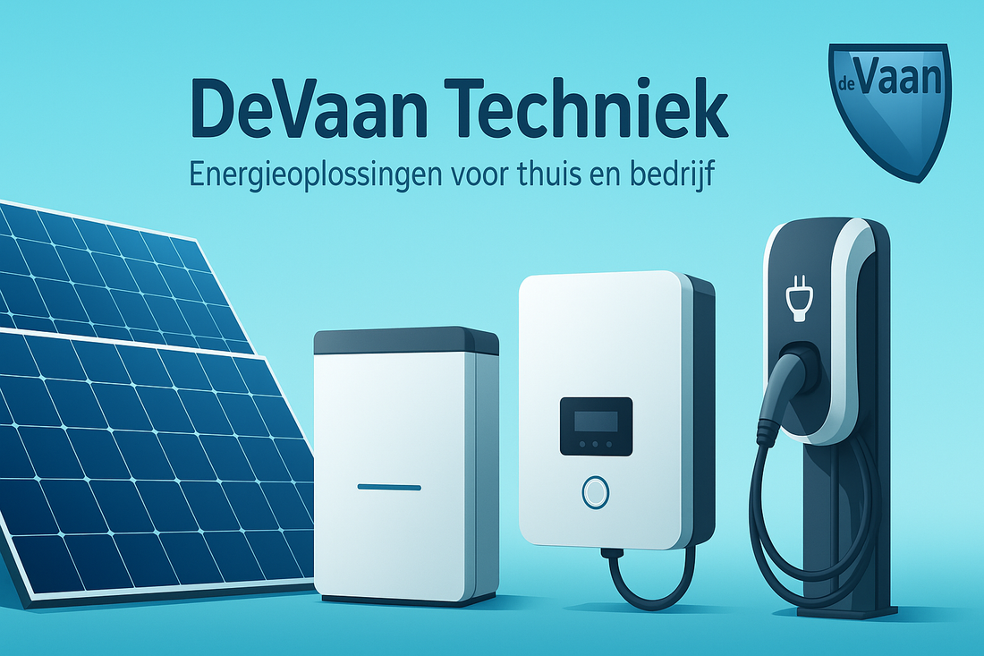 Complete DeVaan banner met logo en laadpaal